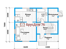 Проект №24 дом из бруса 7х9 - Ярославль