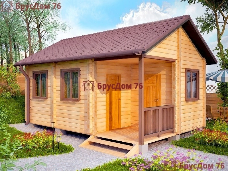 Проект №9 баня из профилированного бруса 4х6  - Ярославль