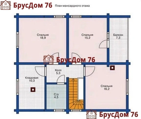 Проект №11 дом из бруса 9х10,5 - Ярославль