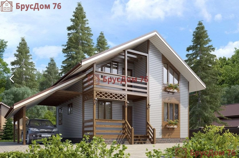 Проект №25 дом из бруса 8х8 - Ярославль