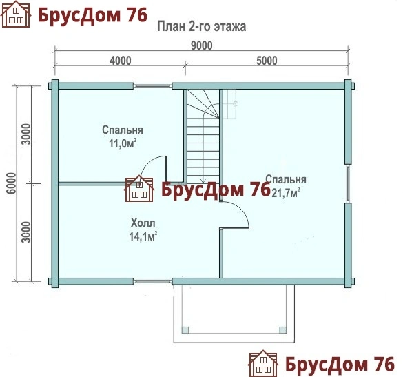 Проект №6 дом из бруса 6х9 - Ярославль