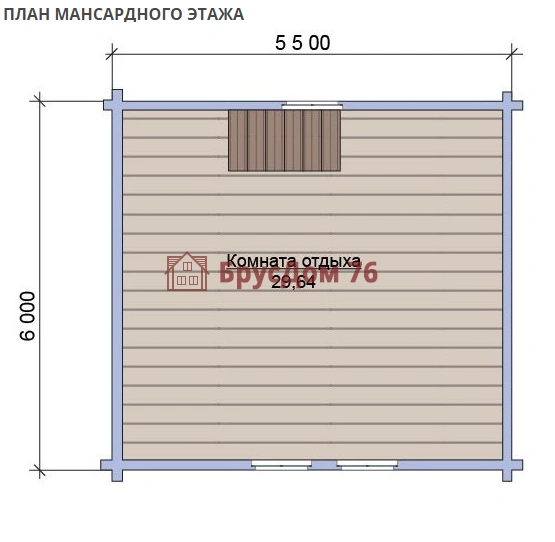 Проект №38 баня из профилированного бруса 6х7  - Ярославль