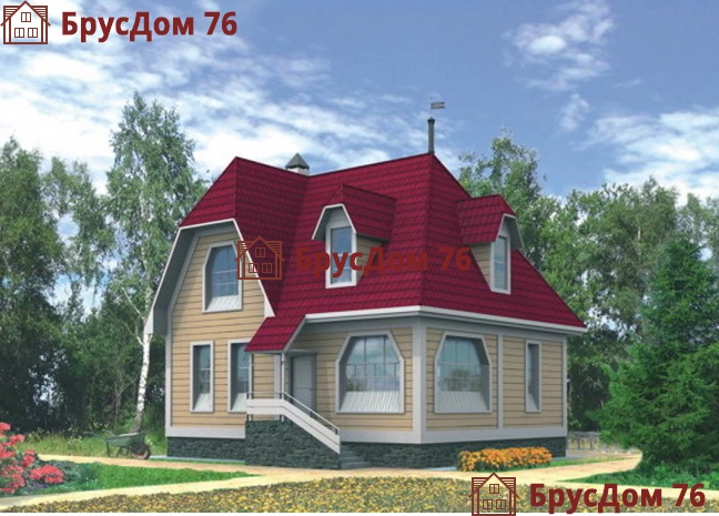 Проект №18 дом из бруса 8х9,5 - Ярославль