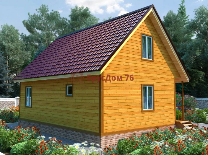 Проект №45 дом из бруса 7х9 - Ярославль