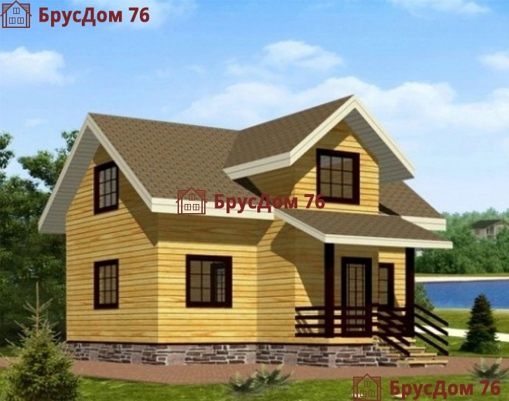 Проект №10 дом из бруса 6х8 - Ярославль