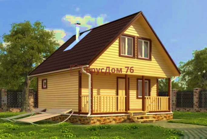 Проект №33 баня из профилированного бруса 6х6  - Ярославль