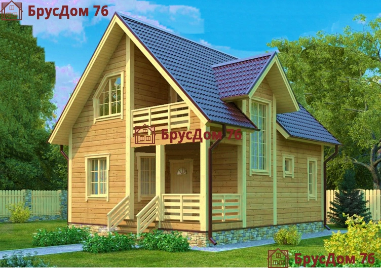 Проект №9 дом из бруса 7х8 - Ярославль