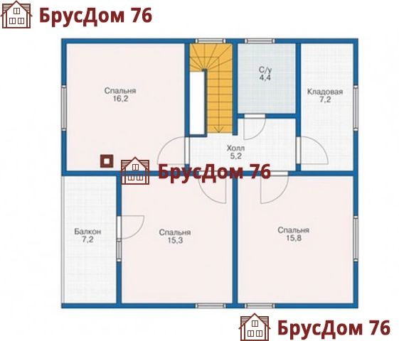 Проект №17 дом из бруса 8х9 - Ярославль