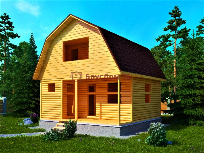 Проект №7. Дом из бруса 6х6