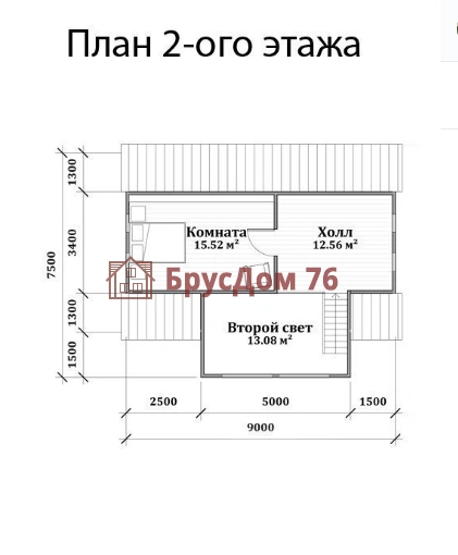 Проект №31 дом из бруса 7,5х9 - Ярославль