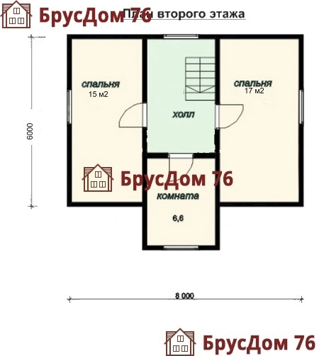 Проект №10 дом из бруса 6х8 - Ярославль