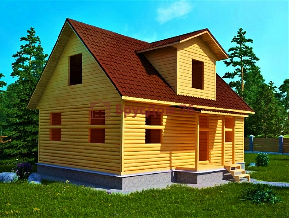 Проект №10. Дом из бруса 6х8