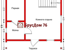 Проект №5 баня из профилированного бруса 6х7,5  - Ярославль