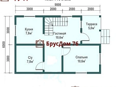 Проект №4 дом из бруса 6х9 - Ярославль