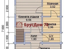 Проект №13 баня из профилированного бруса 5х7  - Ярославль