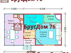 Проект №6 баня из профилированного бруса 5х9 - Ярославль