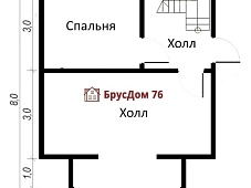 Проект №3 каркасный дом 6х8