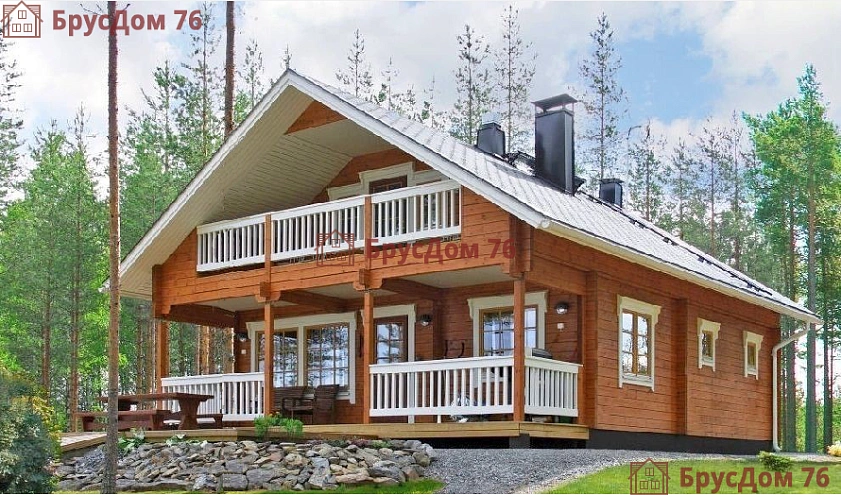 Проект №27 дом из бруса 8х8 - Ярославль