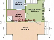 Проект №31 баня из профилированного бруса 6х6  - Ярославль