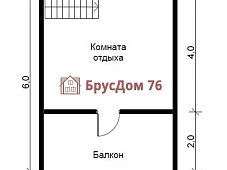 Проект №37 баня из профилированного бруса 6х6  - Ярославль