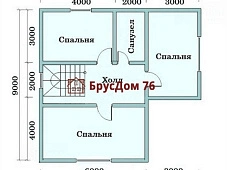Проект №1 дом из бруса 9х9 - Ярославль