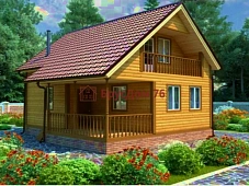 Проект №35 баня из профилированного бруса 6х8  - Ярославль