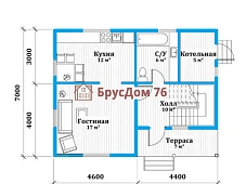 Проект №24 дом из бруса 7х9 - Ярославль