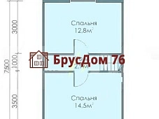 Проект №7 дом из бруса 7,5х8 - Ярославль