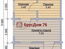Проект №2 баня из профилированного бруса 4х5  - Ярославль