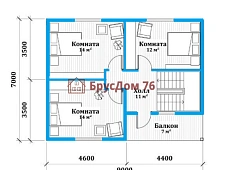 Проект №24 дом из бруса 7х9 - Ярославль