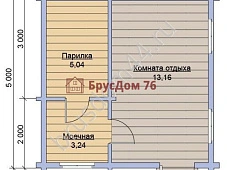 Проект №11 баня из профилированного бруса 5х5  - Ярославль