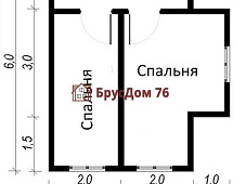 Проект №3 каркасный дом 6х8