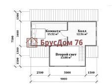 Проект №31 дом из бруса 7,5х9 - Ярославль