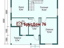 Проект №2 дом из бруса 8х8 - Ярославль