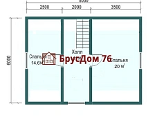 Проект №8 дом из бруса 6х8 - Ярославль
