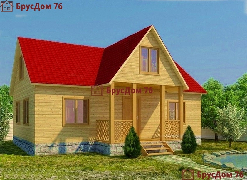 Проект №14 дом из бруса 7,5х9 - Ярославль
