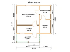 Проект №12 баня из профилированного бруса 5х5  - Ярославль