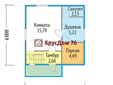 Проект №4 баня из профилированного бруса 6х7,5  - Ярославль