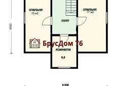 Проект №10 дом из бруса 6х8 - Ярославль