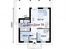 Проект №30 дом из бруса 8х10 - Ярославль