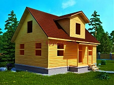 Проект №10. Дом из бруса 6х8