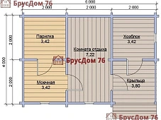 Проект №9 баня из профилированного бруса 4х6  - Ярославль