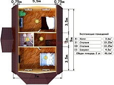 Проект №34 дом из бруса 7х11 - Ярославль