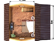 Проект №42 дом из бруса 6х8 - Ярославль