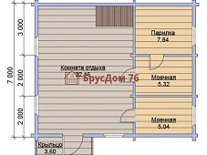 Проект №39 баня из профилированного бруса 7х8  - Ярославль