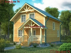 Проект №12 дом из бруса 7,5х8 - Ярославль