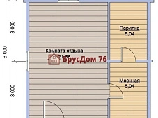 Проект №15 баня из профилированного бруса 6х6  - Ярославль