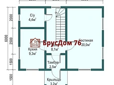 Проект №8 дом из бруса 6х8 - Ярославль