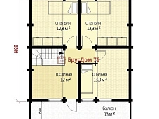 Проект №27 дом из бруса 8х8 - Ярославль