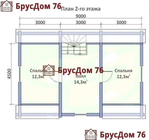 Проект №15 дом из бруса 6х9 - Ярославль